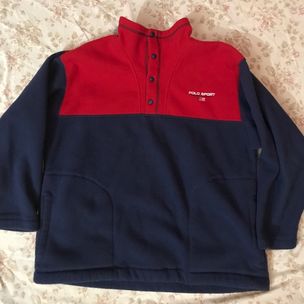 Vintage Polo Sport fleece sweater
